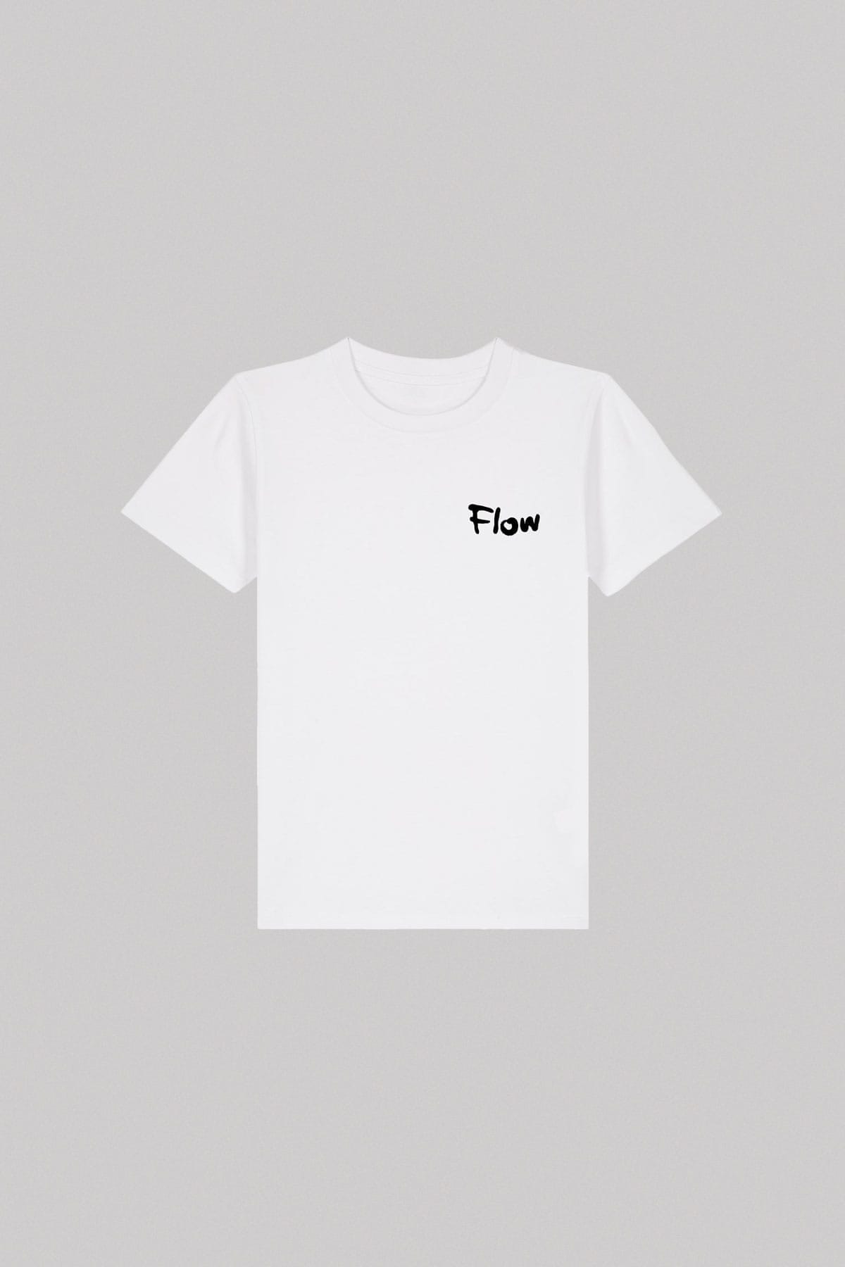 Official kids T-shirt for the award-winning animated film FLOW | White | Cat on back