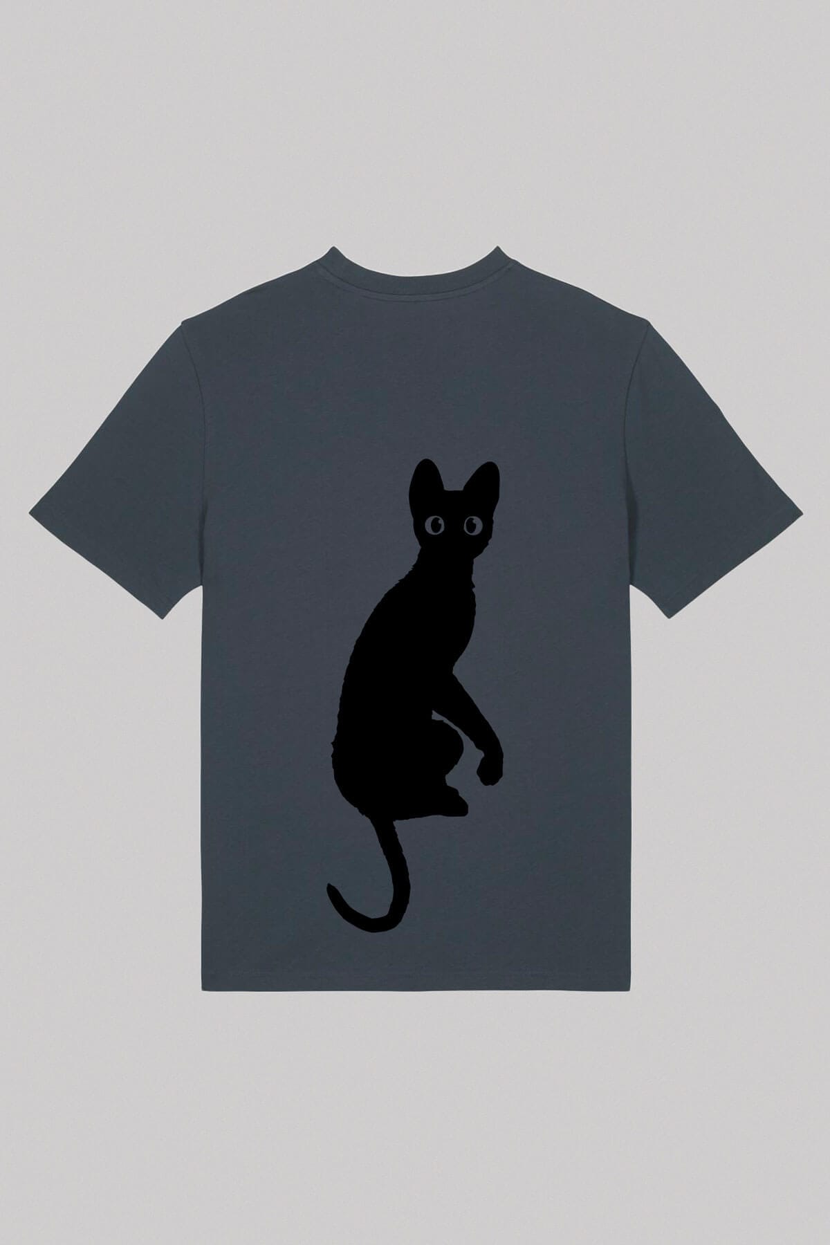 Official T-shirt for the award-winning animated film FLOW | India Ink | Cat on back